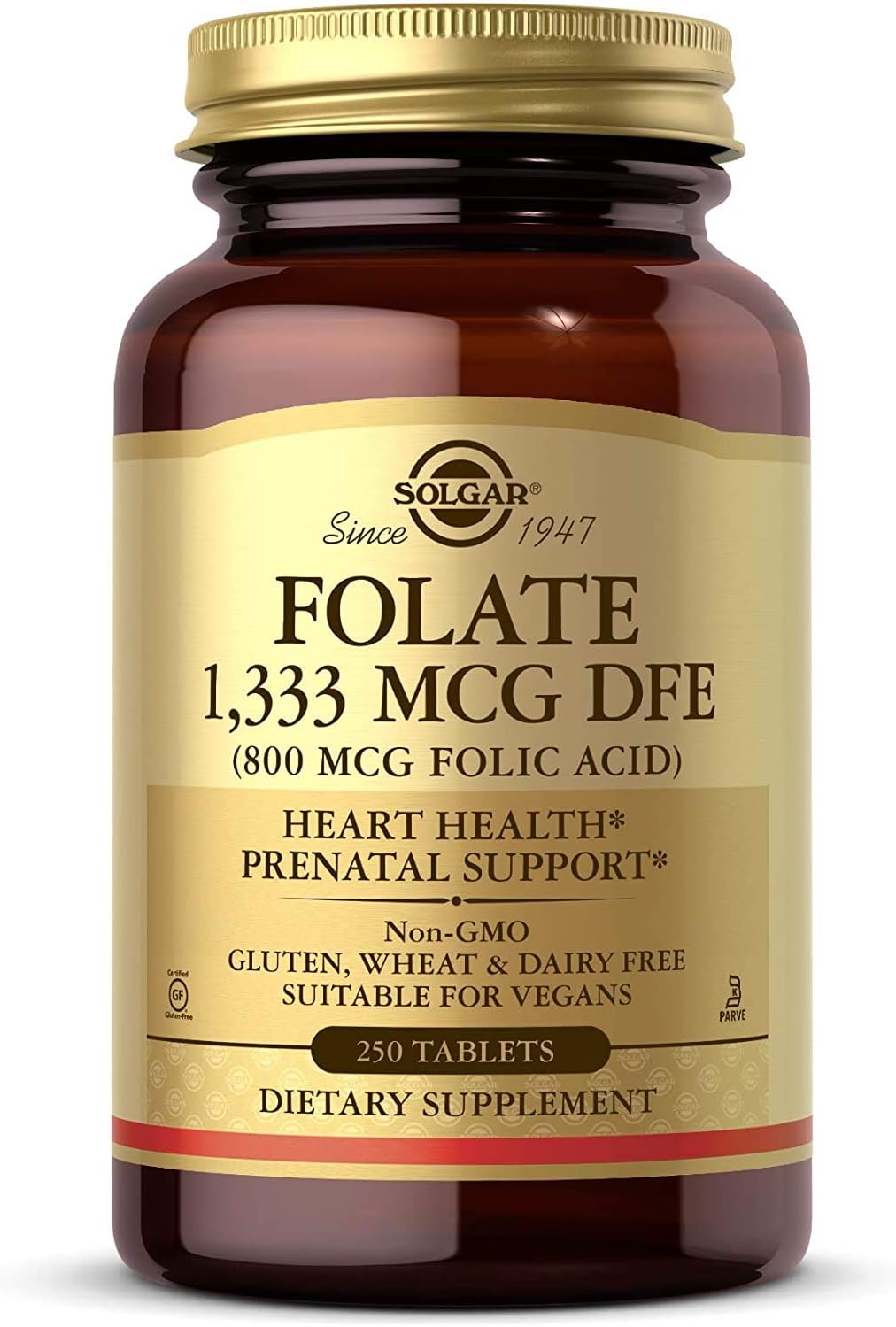Solgar Acido Fólico 800 mcg 250 Tabletas