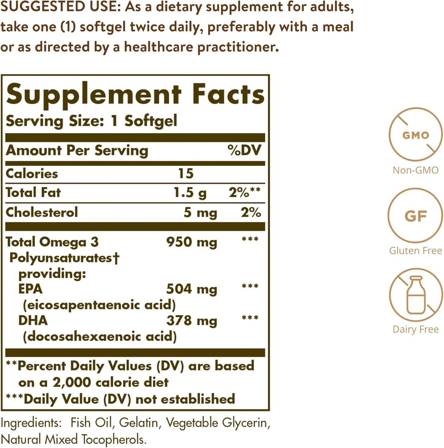 Solgar Omega 3 Fish Oil Epa + Dha