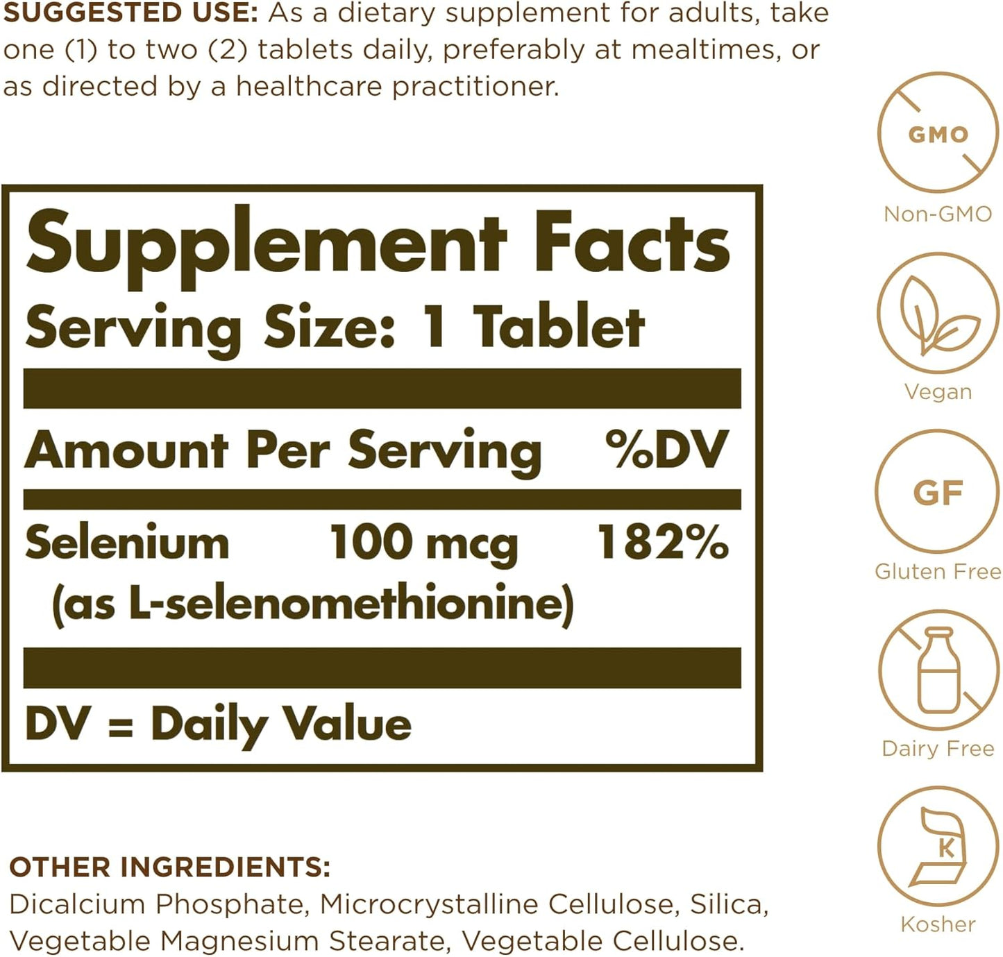 Solgar Selenio Sin Levadura 100 Mcg 100