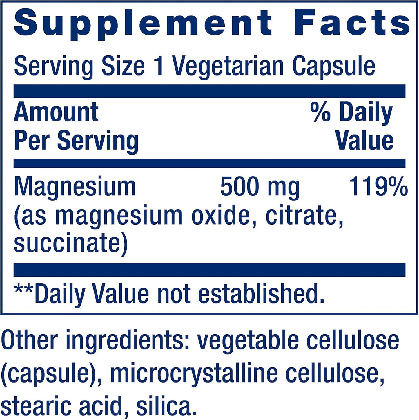 Life Extension Magnesium 500 mg 100 Veg Capsulas