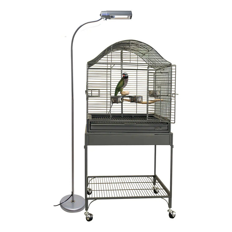 Lámpara De Pie Columna Zoo Med Aviansun, De Lujo Para Mascotas Verde Oscuro