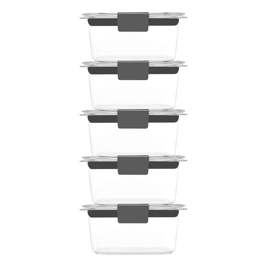 Juego De 5 Contenedores Plásticos Sin Bpa A Prueba De Fugas Transparente