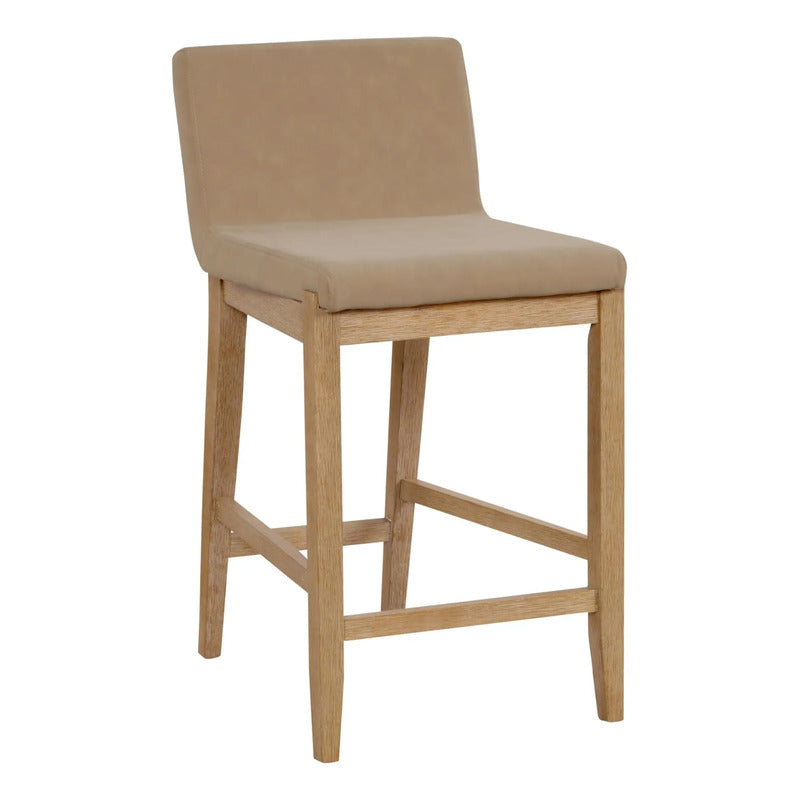 Taburete De Bar Moderno Con Respaldo Piel Sintética Marrón C Acabado De La Estructura Color Del Asiento