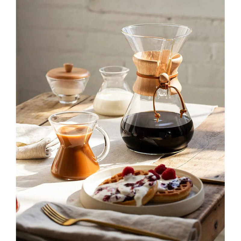 Cafetera De Vidrio Para Verter 8 Tazas Manual Fácil De Usar Transparente