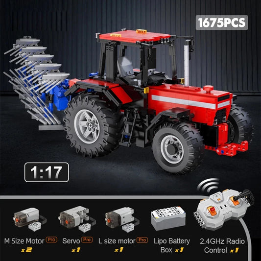 Cada C61052 - Tractor Agrícola Multifuncional Eléctrico con Control Remoto (1675 Piezas)