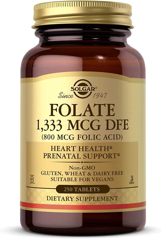 Solgar Acido Fólico 800 mcg 250 Tabletas