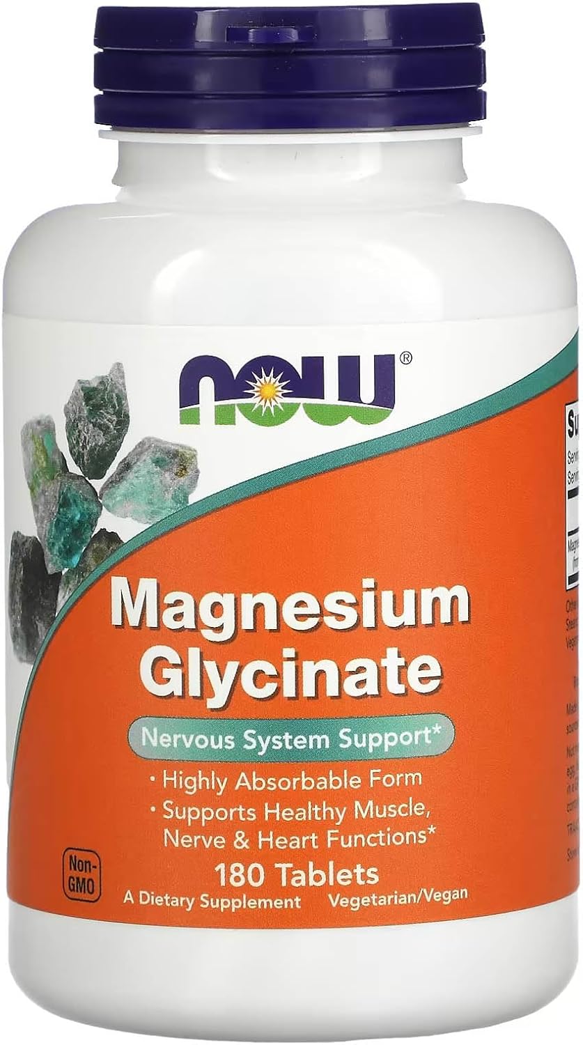 Glicinato Magnesio Now 180 Tabletas