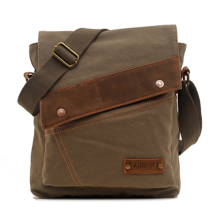 AUGUR 9088 Bolso bandolera tipo mensajero de lona estilo retro vertical