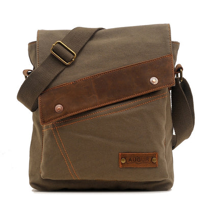 AUGUR 9088 Bolso bandolera tipo mensajero de lona estilo retro vertical