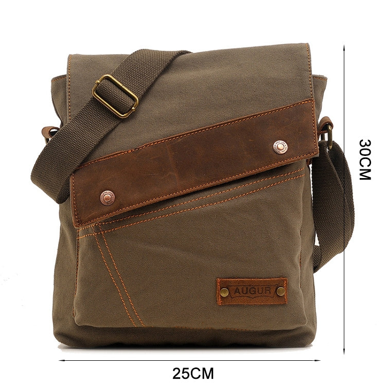 AUGUR 9088 Bolso bandolera tipo mensajero de lona estilo retro vertical