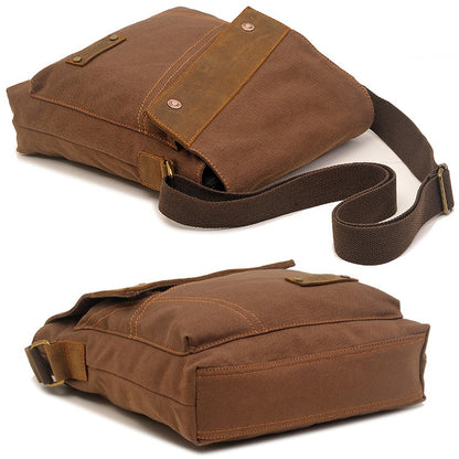 AUGUR 9088 Bolso bandolera tipo mensajero de lona estilo retro vertical