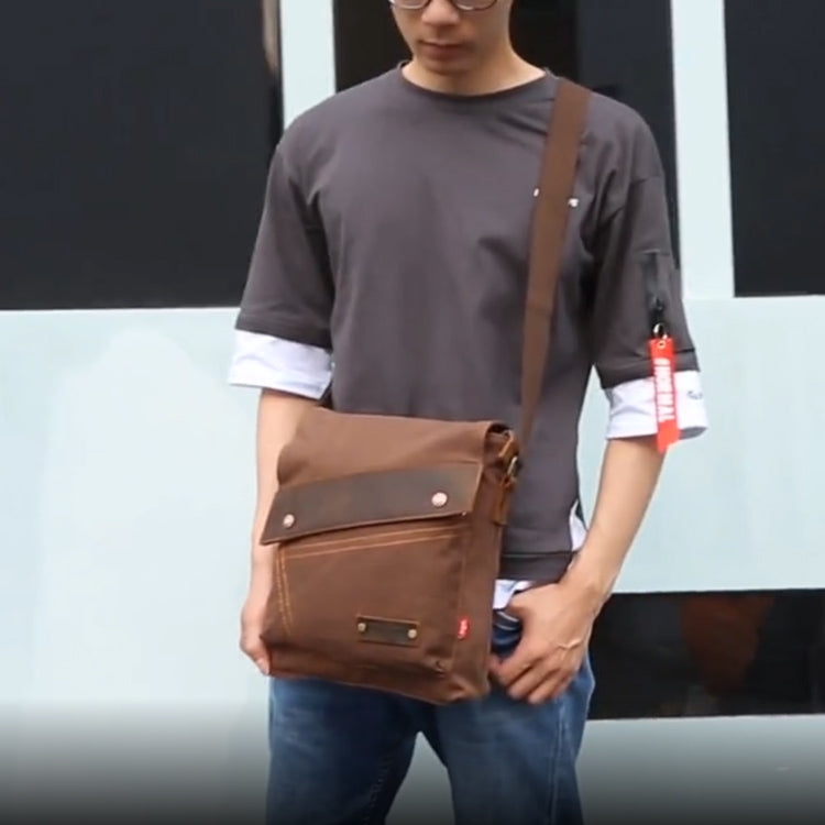 AUGUR 9088 Bolso bandolera tipo mensajero de lona estilo retro vertical