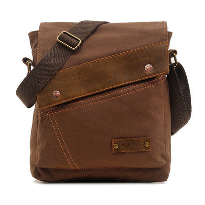 AUGUR 9088 Bolso bandolera tipo mensajero de lona estilo retro vertical
