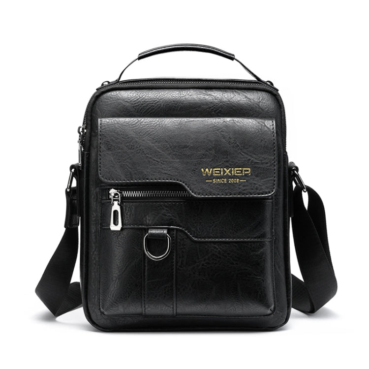 WEIXIER 8642 Bolso bandolera de cuero PU retro de negocios para hombre, 26 x 22 x 8cm
