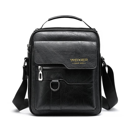 WEIXIER 8642 Bolso bandolera de cuero PU retro de negocios para hombre, 26 x 22 x 8cm