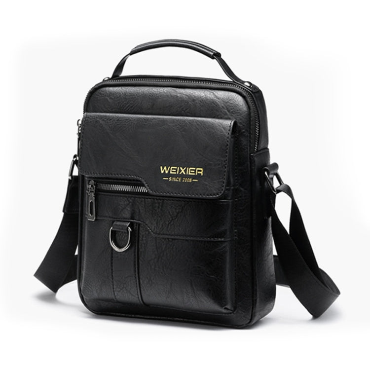 WEIXIER 8642 Bolso bandolera de cuero PU retro de negocios para hombre, 26 x 22 x 8cm