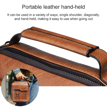 WEIXIER 8642 Bolso bandolera de cuero PU retro de negocios para hombre, 26 x 22 x 8cm