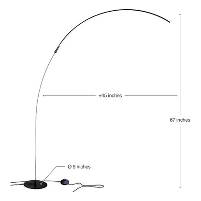 Brightech, L&aacute;mpara De Piso Led Sparq Arc. Curva, Dis.