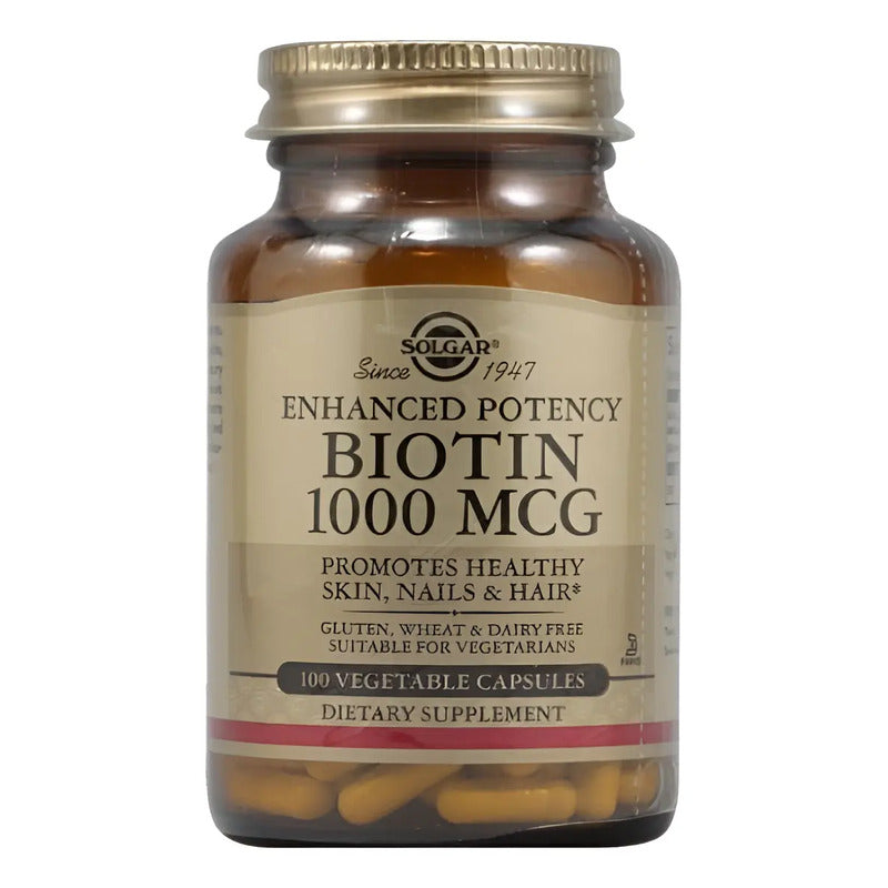 Solgar Biotina 1000 Mcg  100 Cápsulas Vegetales N/a