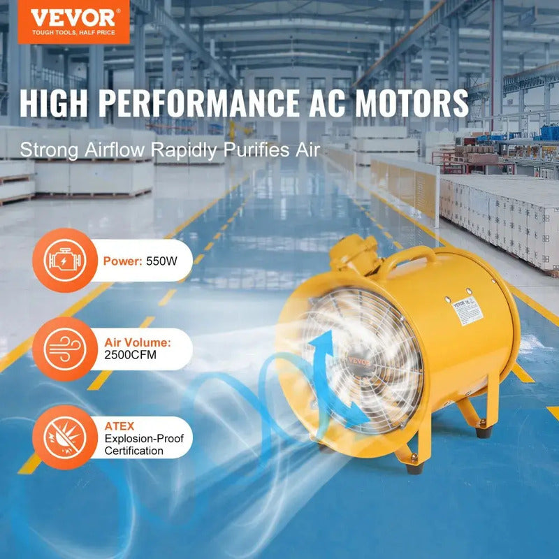 Ventilador Extractor Anti Explosiones Vevor De 12 Pulgadas 110v