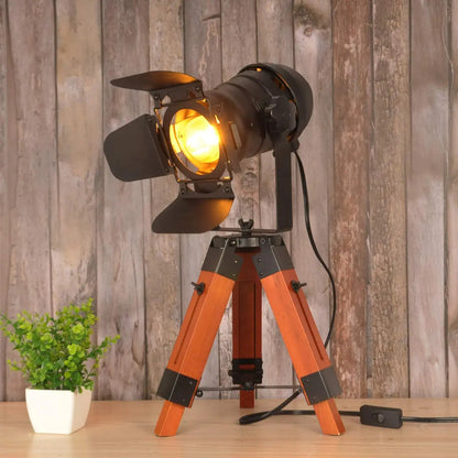 Lámpara De Mesa De Pie Con Trípode, Moderna, Industrial, .