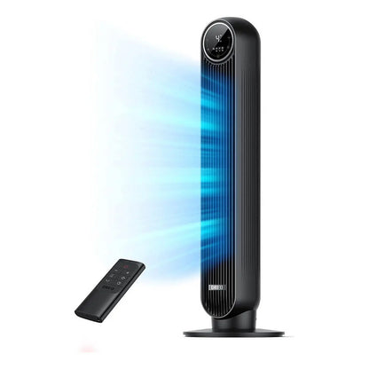 Ventilador De Torre Dreo Silencioso Con 4 Velocidades Y Control Remoto 30 Cm 60 Hz Negro