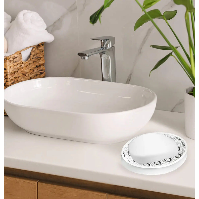 Popular Bath Jabón Plato Mónaco, Blanco