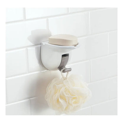 Jabonera De Succión De Seguridad Para El Baño Color Blanco