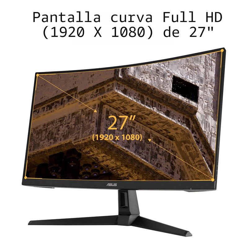 Monitor Curvo De 27 Pulgadas Full Hd 165hz 1ms Freesync Va 120.0 1000 Voltios