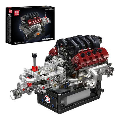 Motor V8 Mould King 10227 787 Piezas Ensamblaje