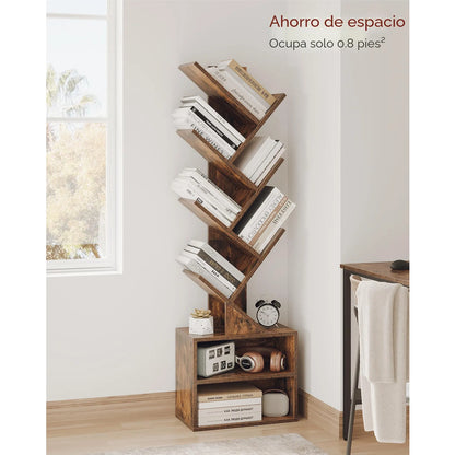 Estantería De 6 Niveles Tipo Árbol Para Dormitorio Y Oficina Marrón