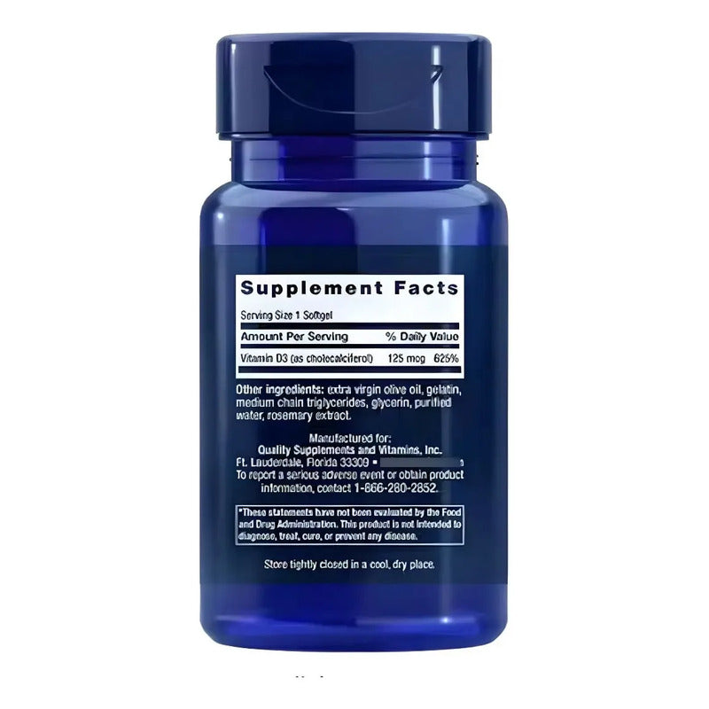 D3 Life Extension 125 Mg X 60 - Unidad A $1425 Neutro