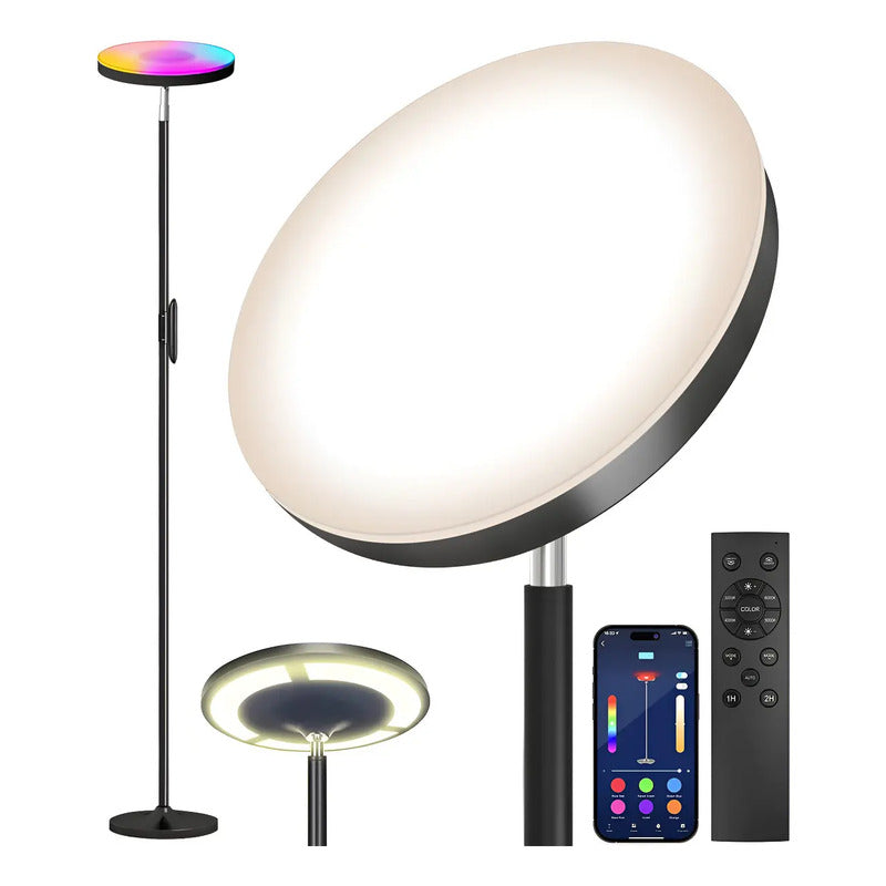 Keepsmile Lámpara De Pie Led Con Iluminación Lateral Dobl