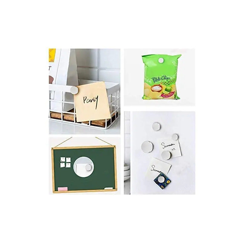 Rhinocats 60 Imanes Pequeños Para Refrigerador, Imanes Par. Plata
