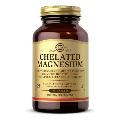 Solgar Magnesio Chelated X100 Tabletas 400 Mg Sin Sabor