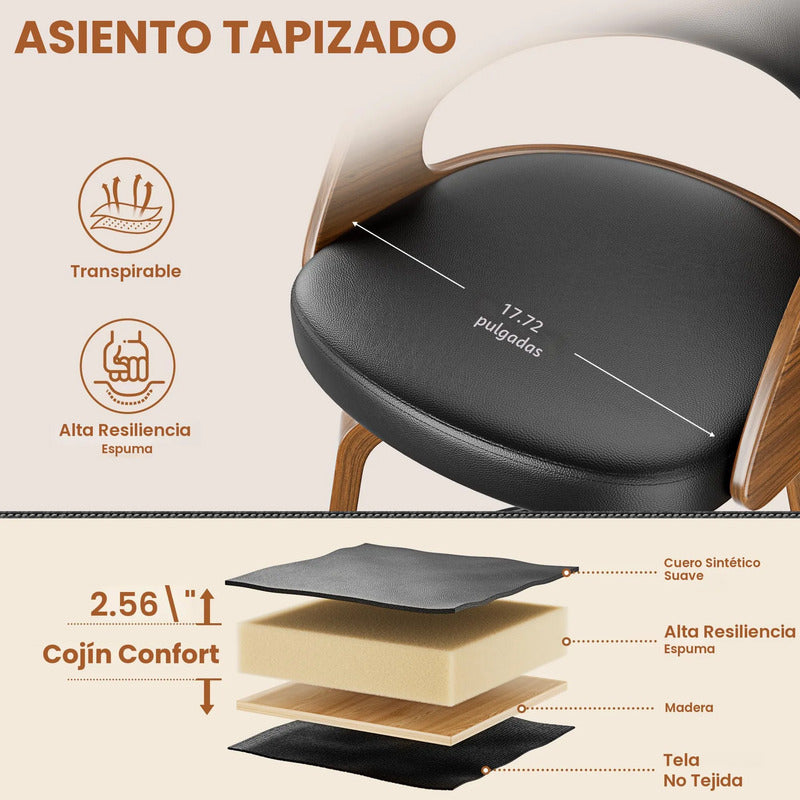 Juego De 2 Taburetes De Bar Giratorios 66 Cm Negro Modernos Negro