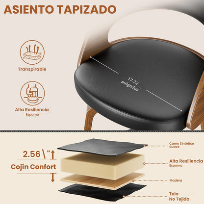 Juego De 2 Taburetes De Bar Giratorios 66 Cm Negro Modernos Negro
