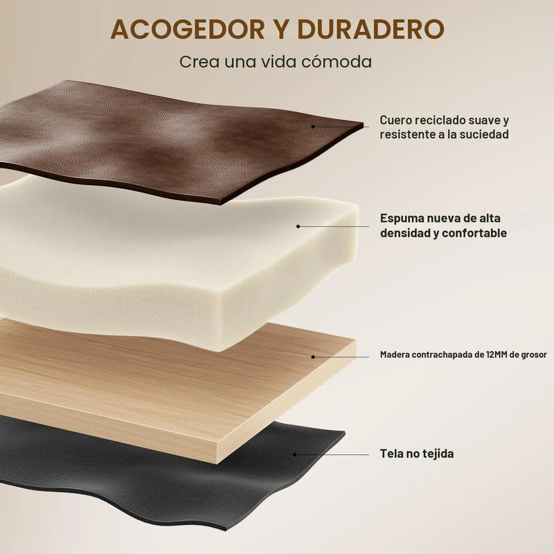 Juego De 2 Taburetes De Bar En Cuero Marrón Oscuro 61 Cm Acabado De La Estructura Color Del Asiento
