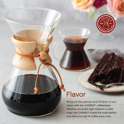 Cafetera De Vidrio Para Verter 8 Tazas Manual Fácil De Usar Transparente