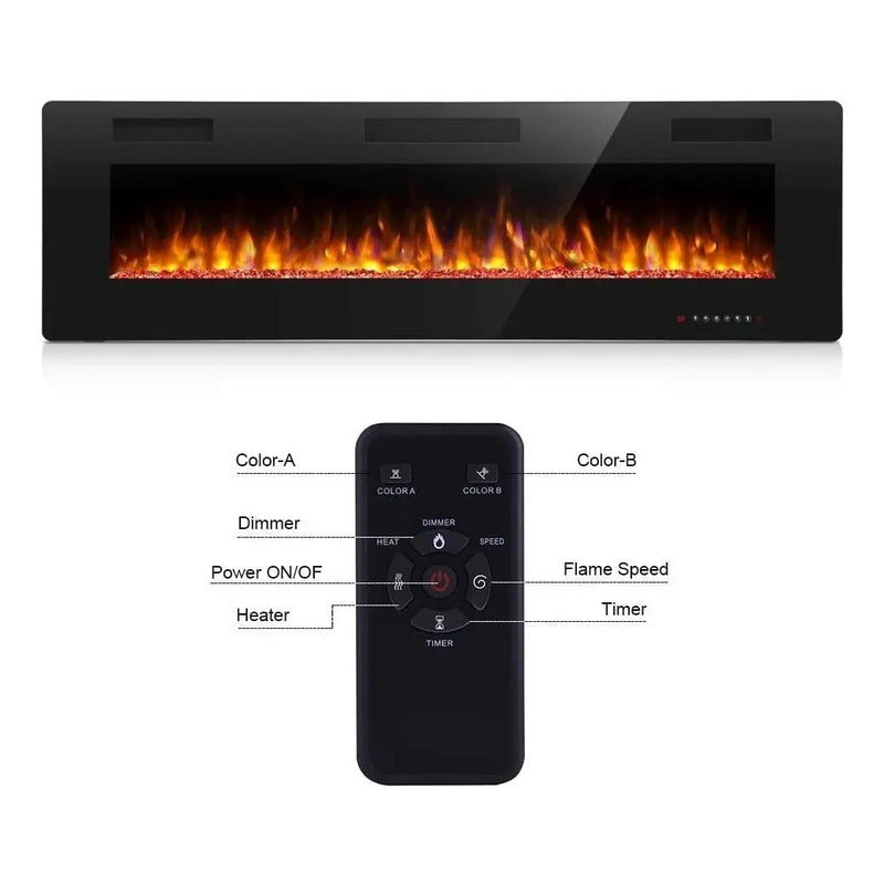 Antarctic Star Chimenea Eléctrica De 50 Pulgadas Empotrada E No Aplica 110v