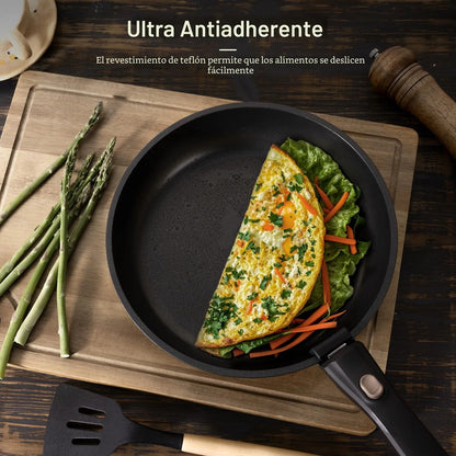 Juego De Utensilios De Cocina 21 Piezas Cerámica Antiadheren Negro