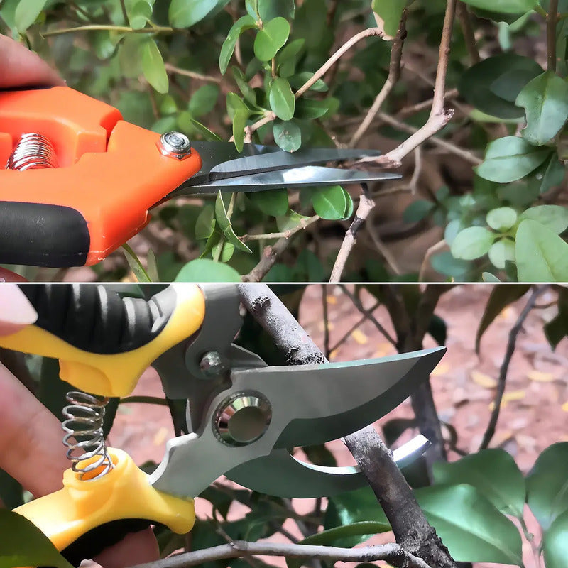 Pack De 2 Tijeras De Podar Manuales Con Mango Ergonómico De Acero Inoxidable Paquete De 2