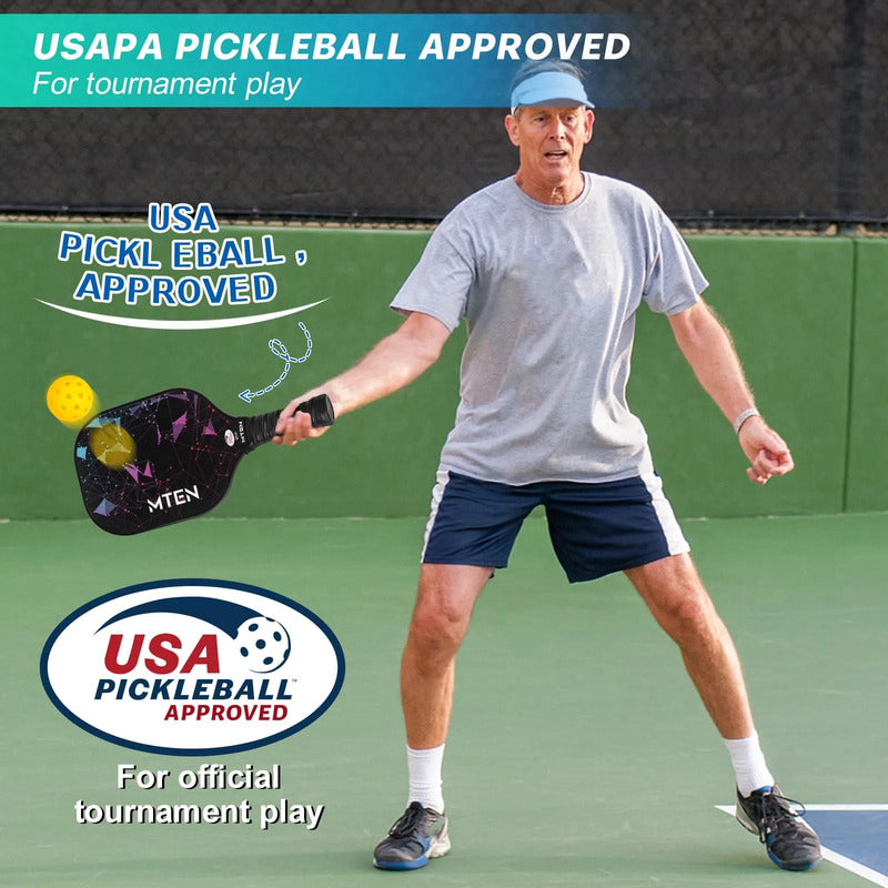 Juego De 2 Palas De Pickleball Con 4 Bolas Y Bolsa De Transp Color