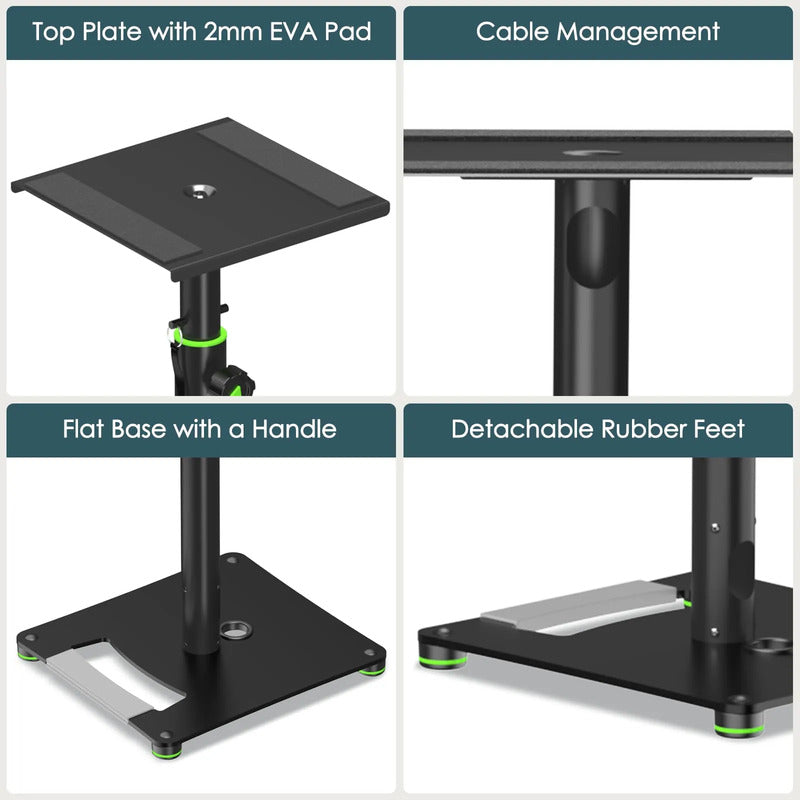 Soportes Para Monitor Ajustables 31 A 50 Pulgadas Acero Plat Plateado