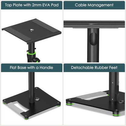 Soportes Para Monitor Ajustables 31 A 50 Pulgadas Acero Plat Plateado