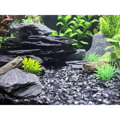 Piedras De Laja Para Jardín En Miniatura, Hadas De Jardín. Gris Oscuro