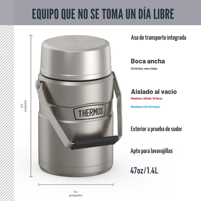 Tarro De Alimentos Aislado Vacío 1,4 Litros Acero Inoxidable Mate Acero Inoxidable (matte Stainless Steel)