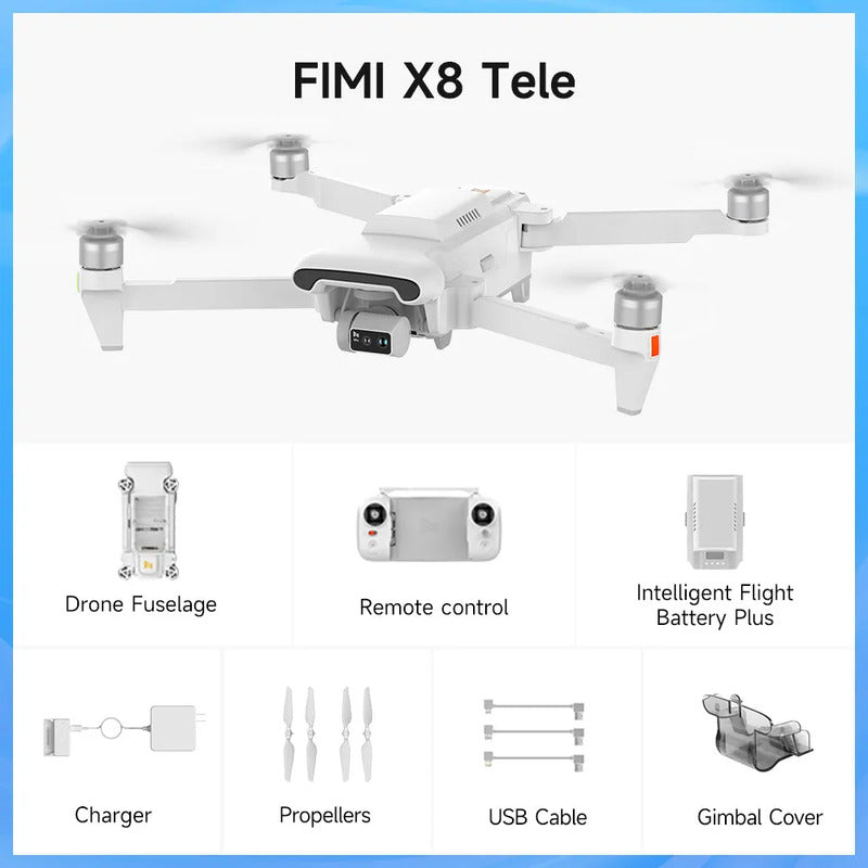 Dron Fimi Fimi X8 Tele 4k Wide Angle Ptz 48 Minutos Vuelo Blanco