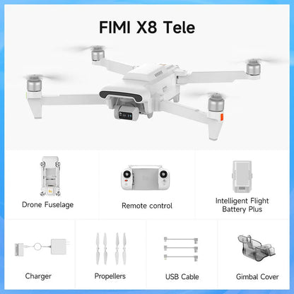 Dron Fimi Fimi X8 Tele 4k Wide Angle Ptz 48 Minutos Vuelo Blanco
