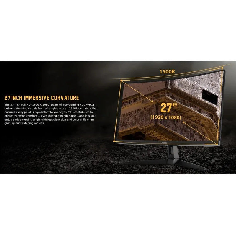 Monitor Curvo De 27 Pulgadas Full Hd 165hz 1ms Freesync Va 120.0 1000 Voltios